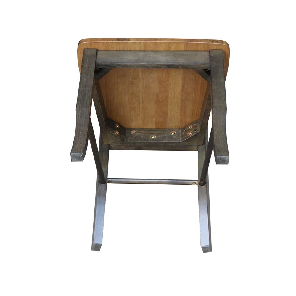 International Concepts - Madrid Ladderback Chair in Hickory/Washed Coal Finish (Set of 2) - C45-2P veiw 9