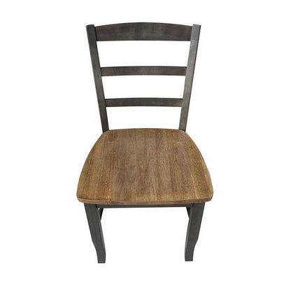 International Concepts - Madrid Ladderback Chair in Hickory/Washed Coal Finish (Set of 2) - C45-2P veiw 10