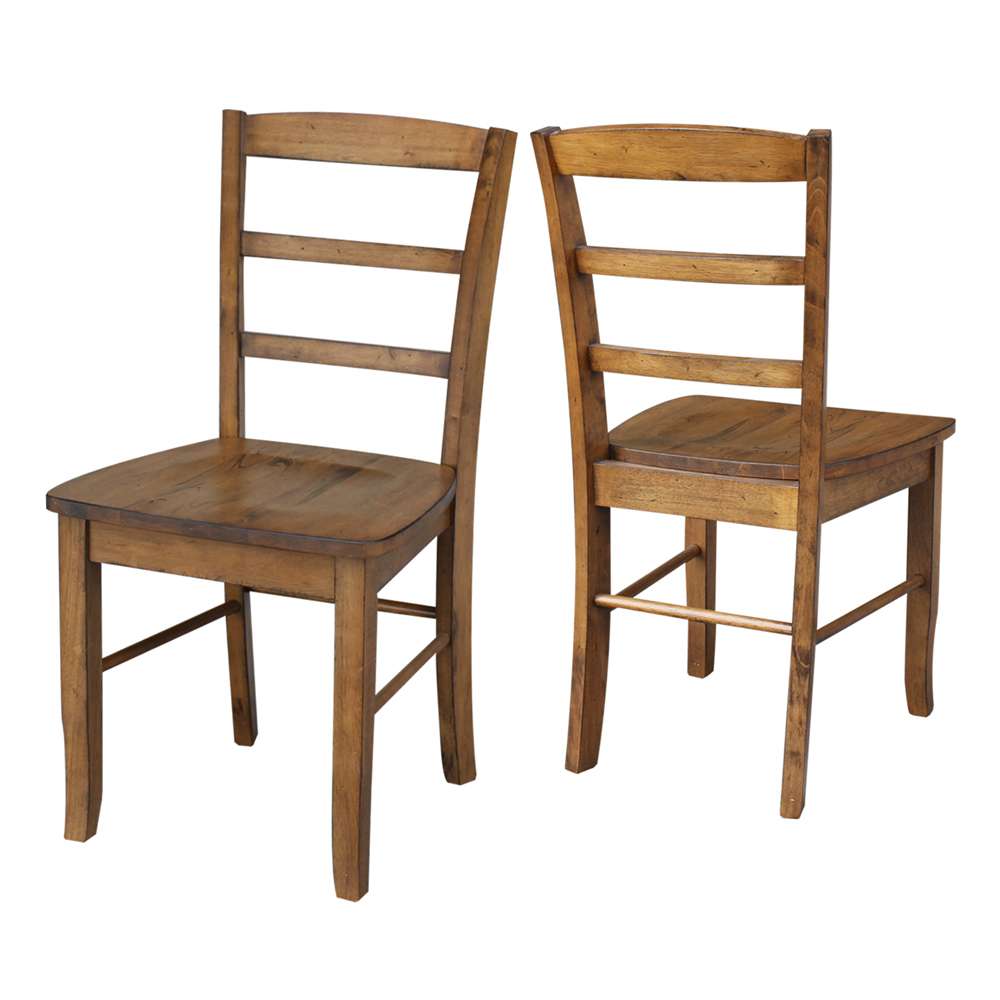 International Concepts - Madrid Ladderback Chair in Pecan Finish (Set of 2) - C59-2P veiw 4