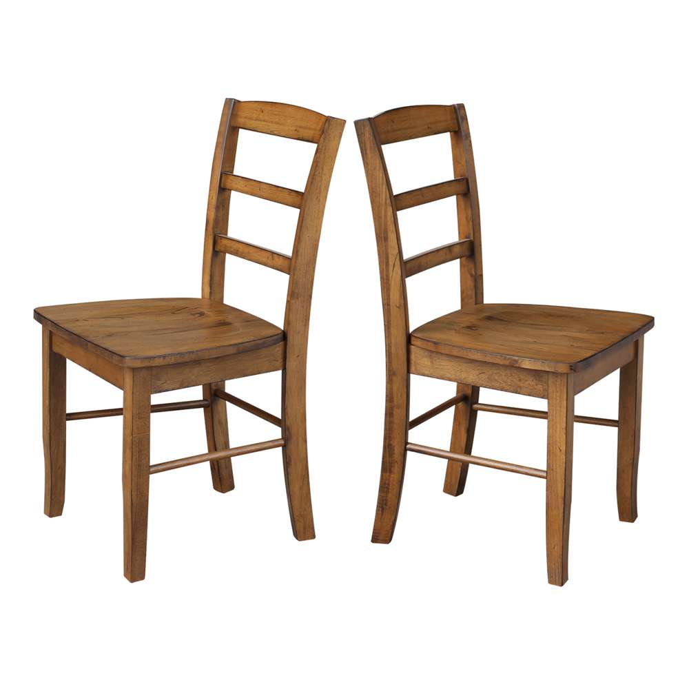 International Concepts - Madrid Ladderback Chair in Pecan Finish (Set of 2) - C59-2P veiw 8