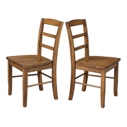 International Concepts - Madrid Ladderback Chair in Pecan Finish (Set of 2) - C59-2P veiw 8