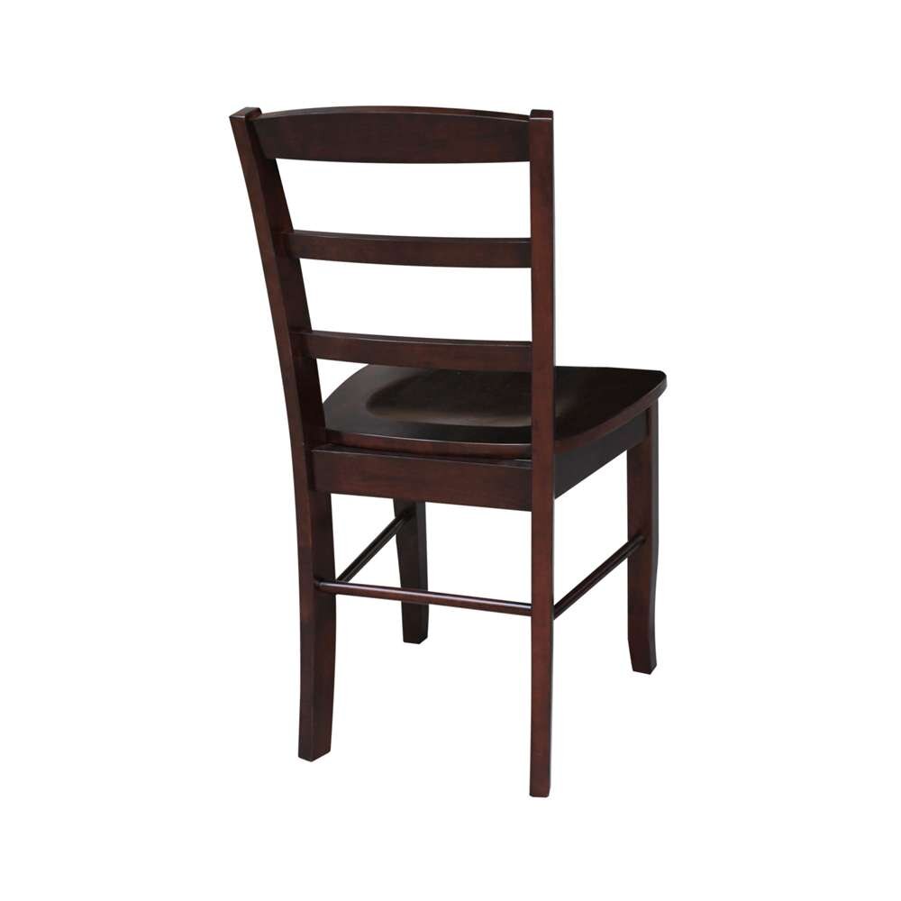 International Concepts - Madrid Ladderback Chair in Rich Mocha Finish (Set of 2) - C15-2P veiw 2