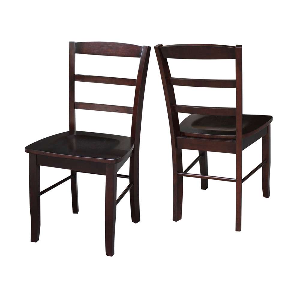 International Concepts - Madrid Ladderback Chair in Rich Mocha Finish (Set of 2) - C15-2P veiw 5