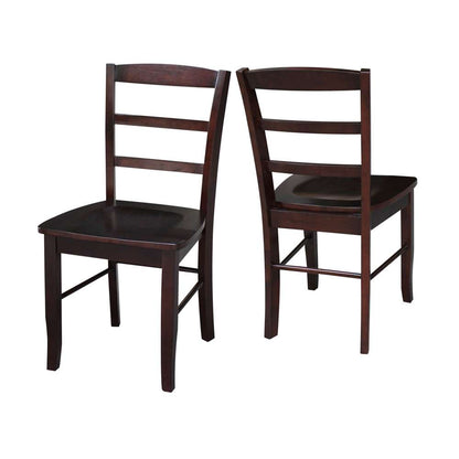 International Concepts - Madrid Ladderback Chair in Rich Mocha Finish (Set of 2) - C15-2P veiw 5