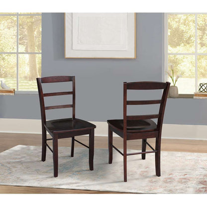 International Concepts - Madrid Ladderback Chair in Rich Mocha Finish (Set of 2) - C15-2P veiw 7