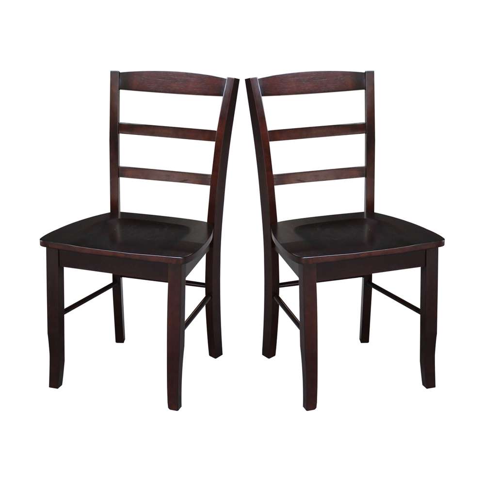 International Concepts - Madrid Ladderback Chair in Rich Mocha Finish (Set of 2) - C15-2P veiw 9