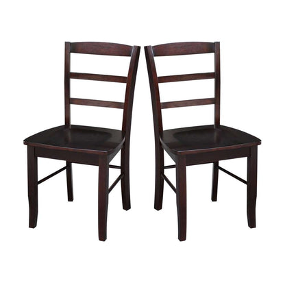 International Concepts - Madrid Ladderback Chair in Rich Mocha Finish (Set of 2) - C15-2P veiw 9