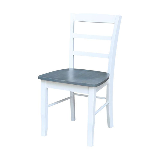 International Concepts - Madrid Ladderback Chair in White/Heather Gray Finish (Set of 2) - C05-2P veiw 1