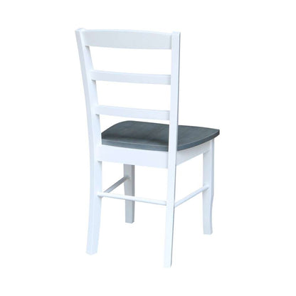 International Concepts - Madrid Ladderback Chair in White/Heather Gray Finish (Set of 2) - C05-2P veiw 2