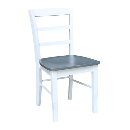 International Concepts - Madrid Ladderback Chair in White/Heather Gray Finish (Set of 2) - C05-2P veiw 4