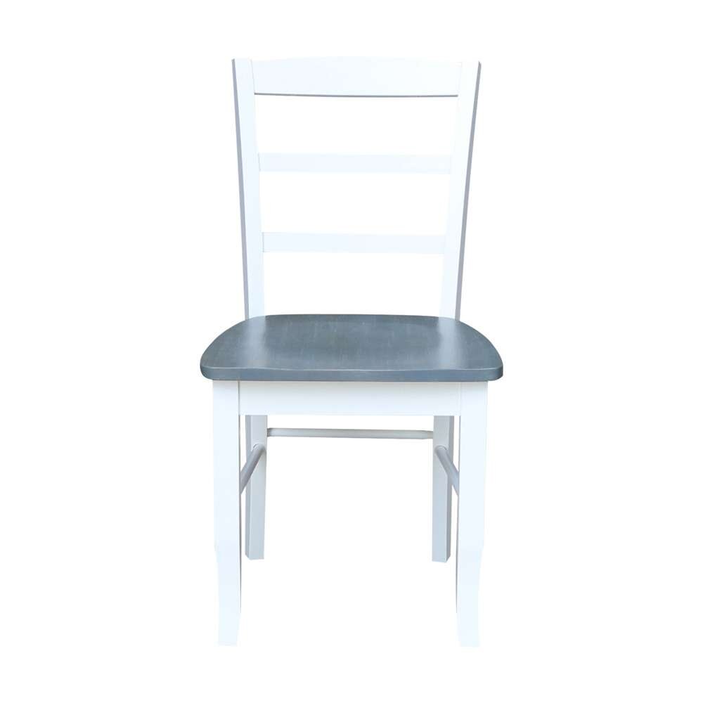 International Concepts - Madrid Ladderback Chair in White/Heather Gray Finish (Set of 2) - C05-2P veiw 6