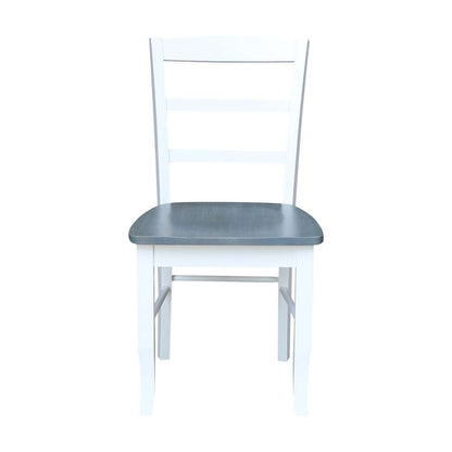 International Concepts - Madrid Ladderback Chair in White/Heather Gray Finish (Set of 2) - C05-2P veiw 6