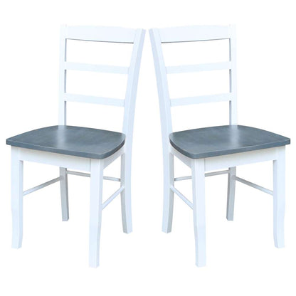 International Concepts - Madrid Ladderback Chair in White/Heather Gray Finish (Set of 2) - C05-2P veiw 9