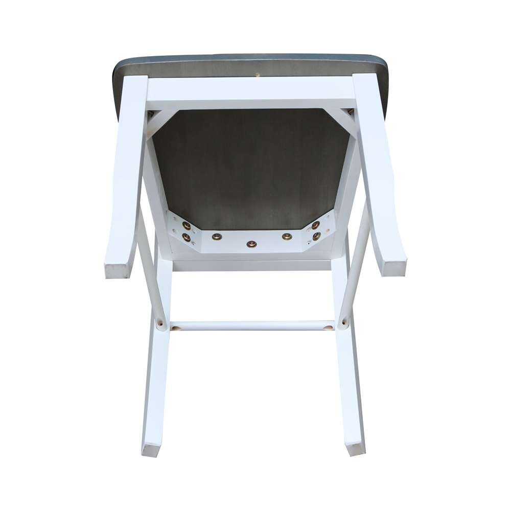 International Concepts - Madrid Ladderback Chair in White/Heather Gray Finish (Set of 2) - C05-2P veiw 10