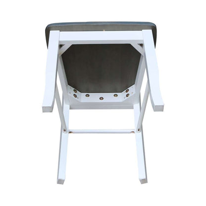 International Concepts - Madrid Ladderback Chair in White/Heather Gray Finish (Set of 2) - C05-2P veiw 10