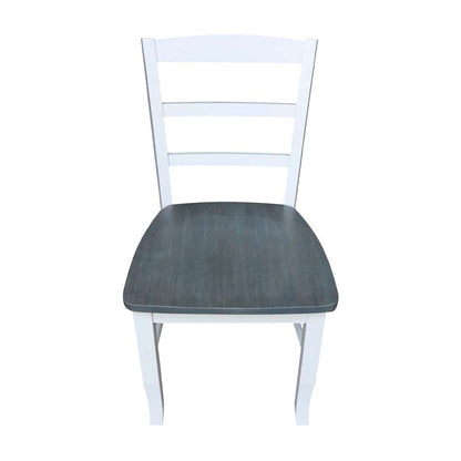 International Concepts - Madrid Ladderback Chair in White/Heather Gray Finish (Set of 2) - C05-2P veiw 11