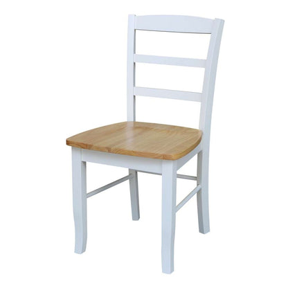 International Concepts - Madrid Ladderback Chair in White / Natural Finish (Set of 2) - C02-2P veiw 1