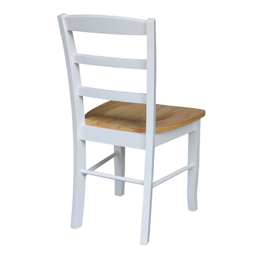 International Concepts - Madrid Ladderback Chair in White / Natural Finish (Set of 2) - C02-2P veiw 2