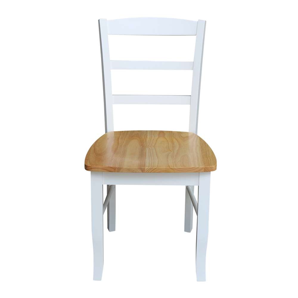 International Concepts - Madrid Ladderback Chair in White / Natural Finish (Set of 2) - C02-2P veiw 6