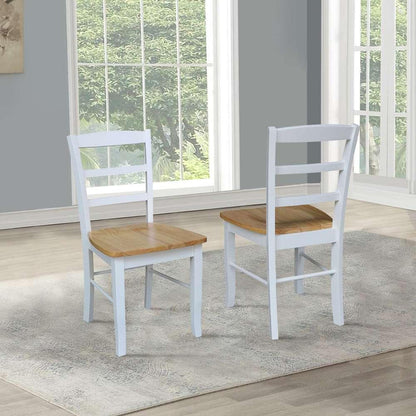 International Concepts - Madrid Ladderback Chair in White / Natural Finish (Set of 2) - C02-2P veiw 7
