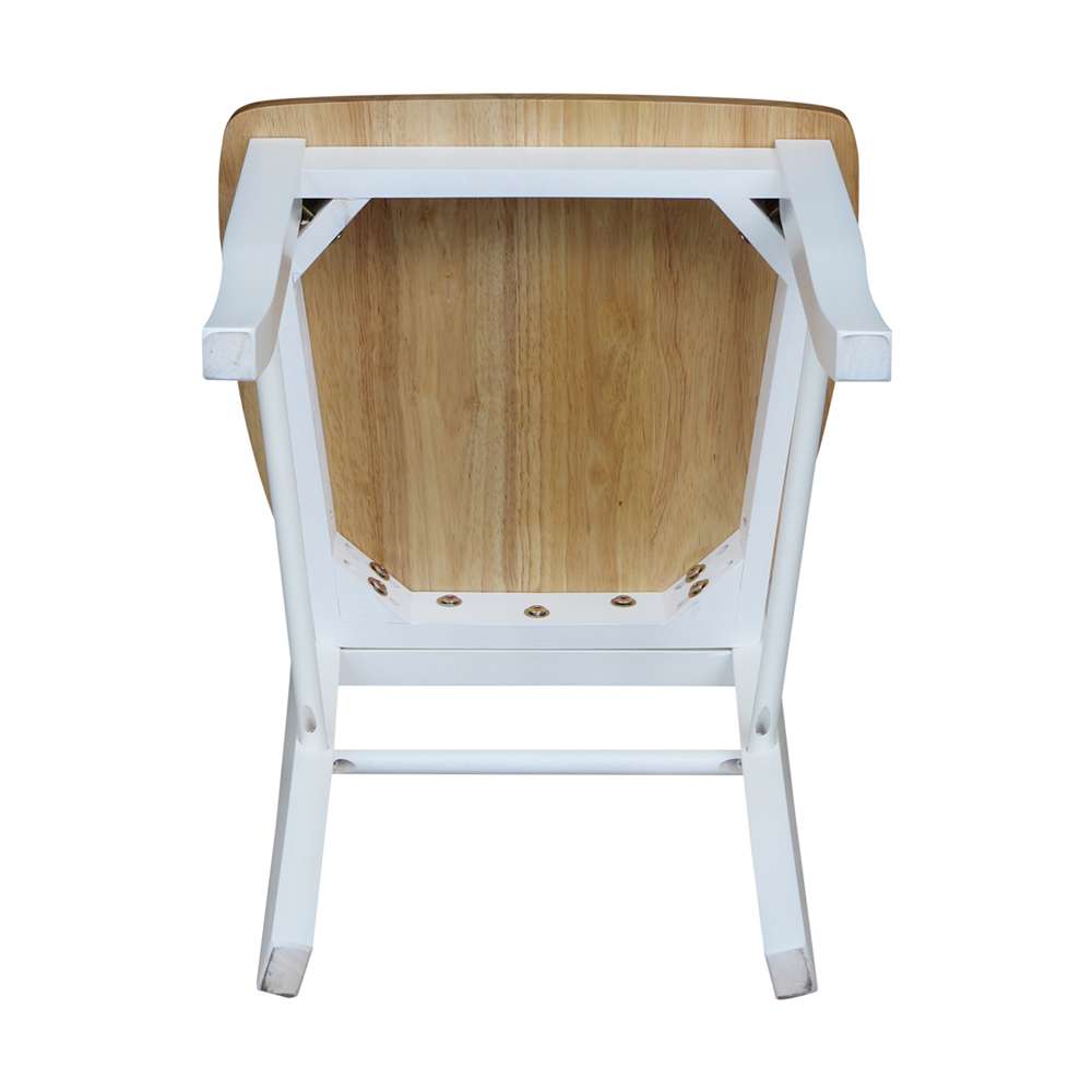 International Concepts - Madrid Ladderback Chair in White / Natural Finish (Set of 2) - C02-2P veiw 9