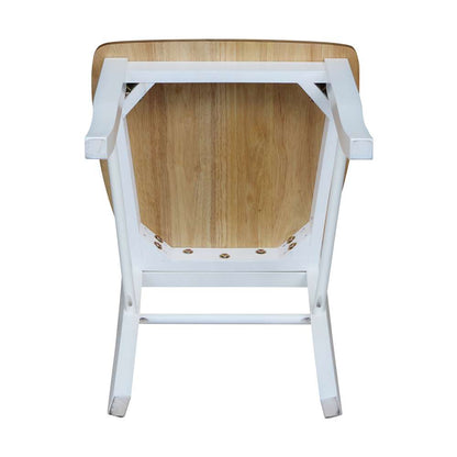 International Concepts - Madrid Ladderback Chair in White / Natural Finish (Set of 2) - C02-2P veiw 9
