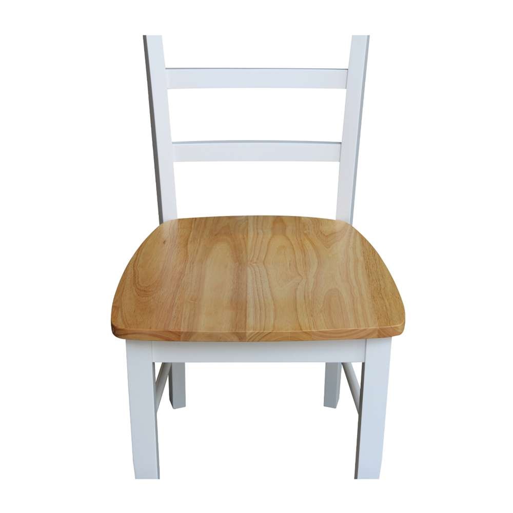 International Concepts - Madrid Ladderback Chair in White / Natural Finish (Set of 2) - C02-2P veiw 10