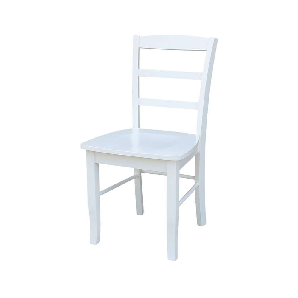 International Concepts - Madrid Ladderback Chair in White Finish (Set of 2) - C08-2P veiw 1
