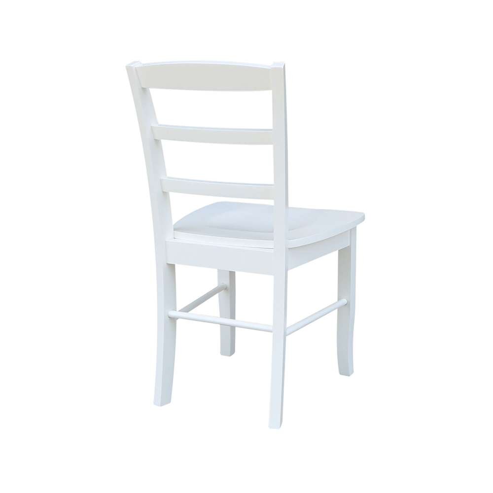 International Concepts - Madrid Ladderback Chair in White Finish (Set of 2) - C08-2P veiw 2