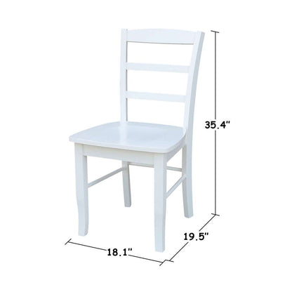 International Concepts - Madrid Ladderback Chair in White Finish (Set of 2) - C08-2P veiw 3