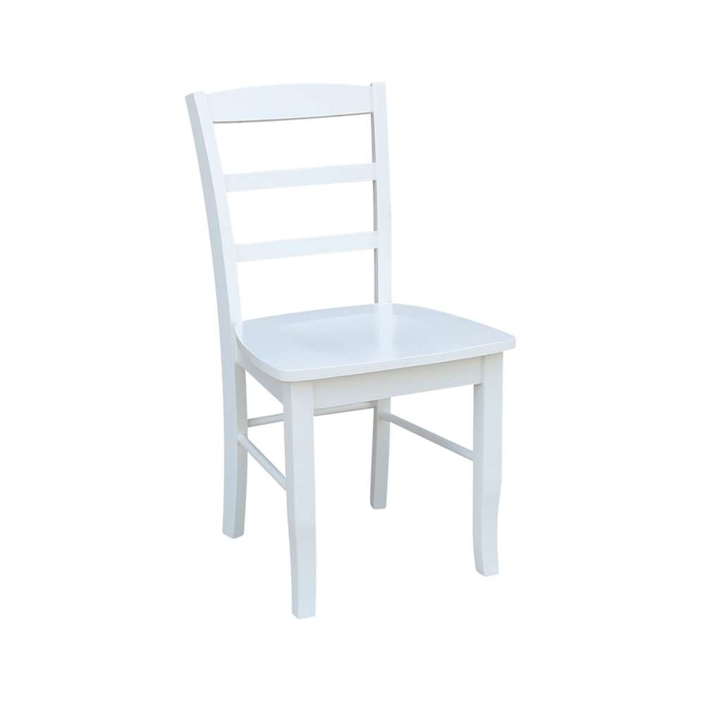International Concepts - Madrid Ladderback Chair in White Finish (Set of 2) - C08-2P veiw 4