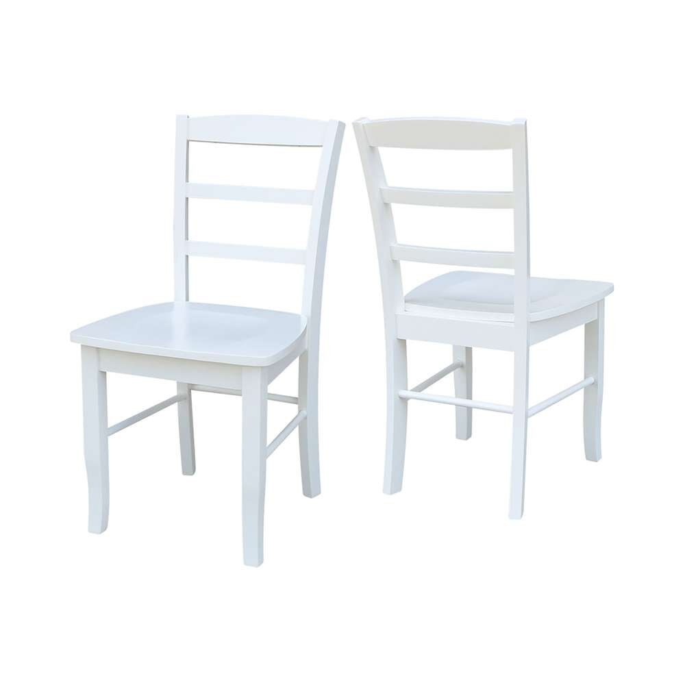 International Concepts - Madrid Ladderback Chair in White Finish (Set of 2) - C08-2P veiw 5
