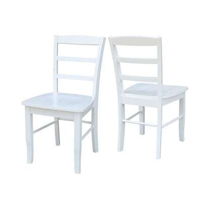 International Concepts - Madrid Ladderback Chair in White Finish (Set of 2) - C08-2P veiw 5