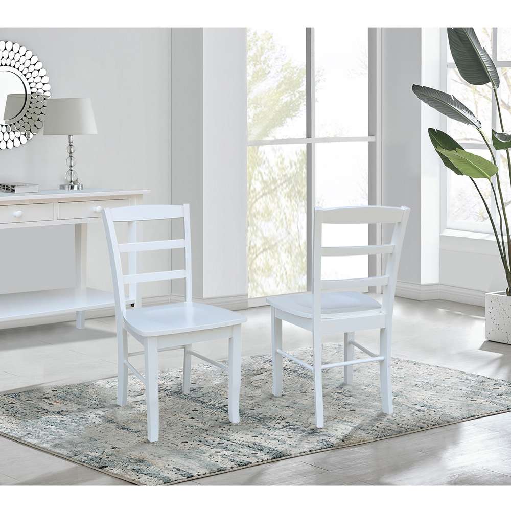 International Concepts - Madrid Ladderback Chair in White Finish (Set of 2) - C08-2P veiw 7