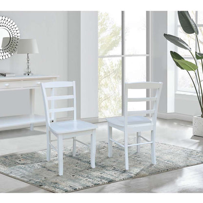 International Concepts - Madrid Ladderback Chair in White Finish (Set of 2) - C08-2P veiw 7