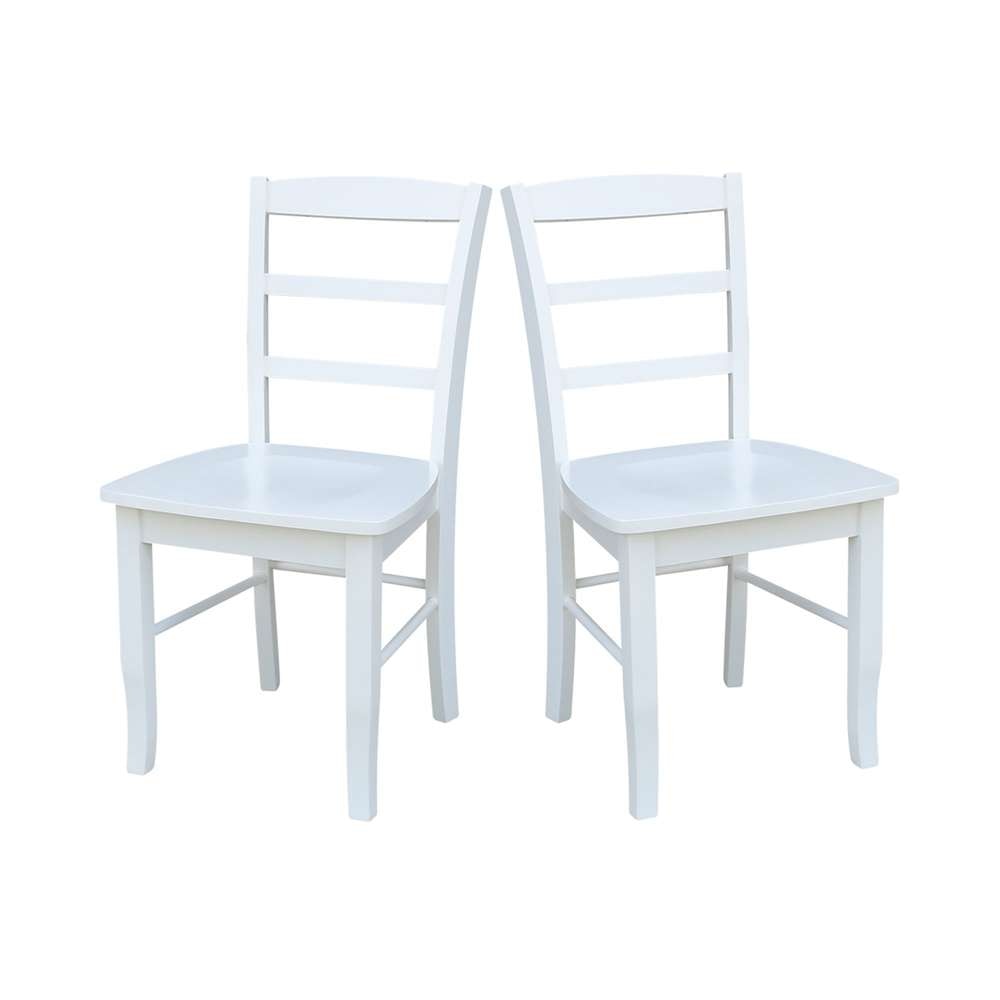 International Concepts - Madrid Ladderback Chair in White Finish (Set of 2) - C08-2P veiw 9