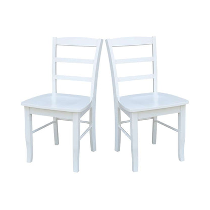International Concepts - Madrid Ladderback Chair in White Finish (Set of 2) - C08-2P veiw 9