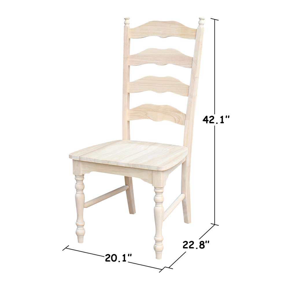 International Concepts - Maine Ladderback Chair (Set of 2) - C-2170P veiw 4