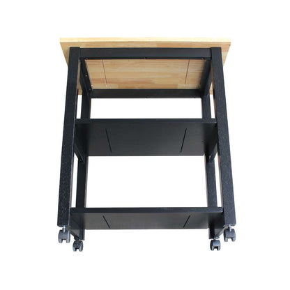 International Concepts - Microwave Cart in Black/Natural Finish - WC10-185 veiw 5