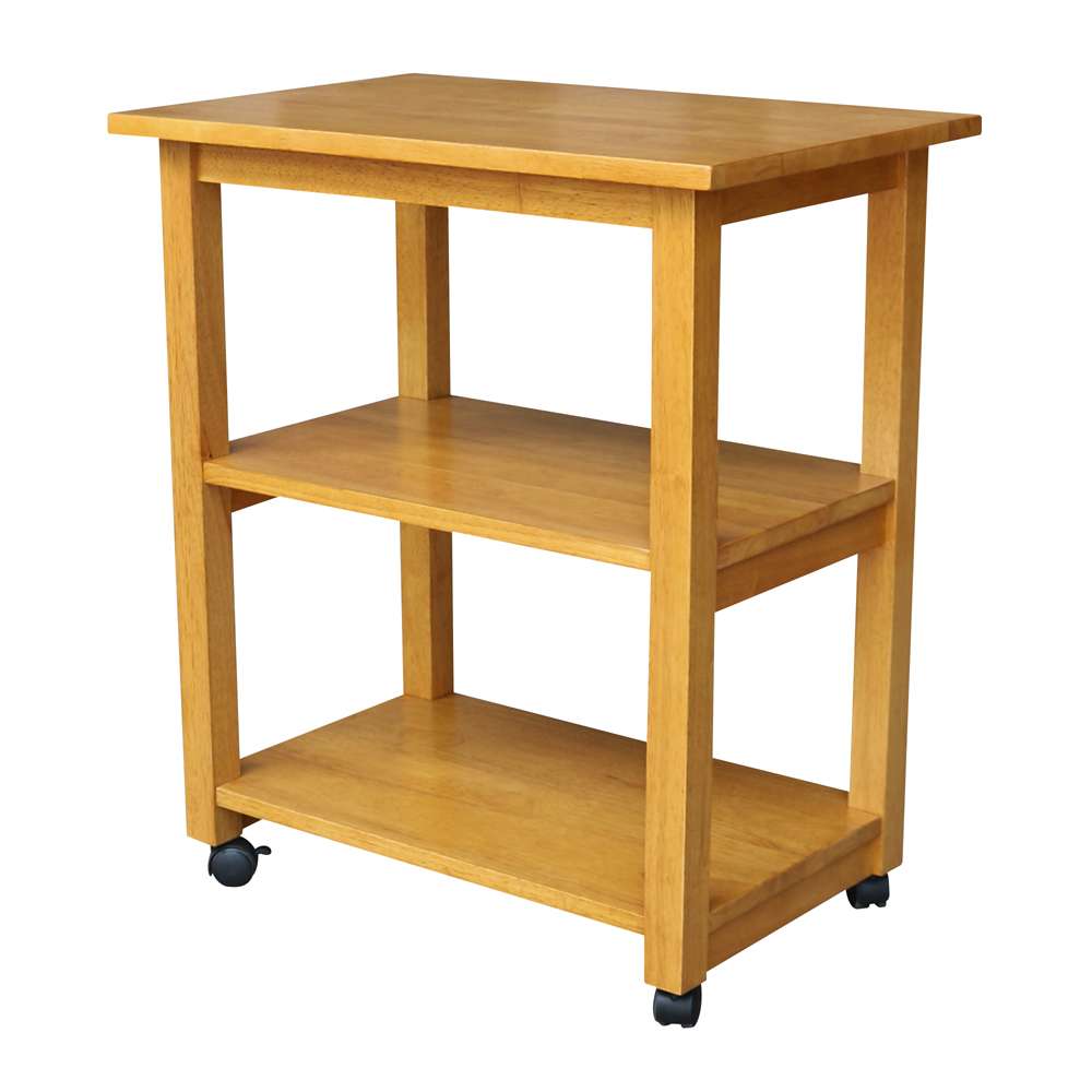 International Concepts - Microwave Cart in Medium Oak Finish - WC04-185 veiw 1