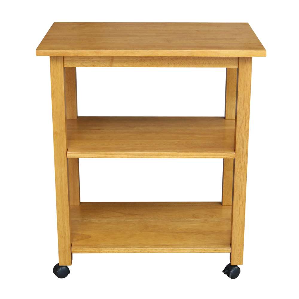 International Concepts - Microwave Cart in Medium Oak Finish - WC04-185 veiw 3