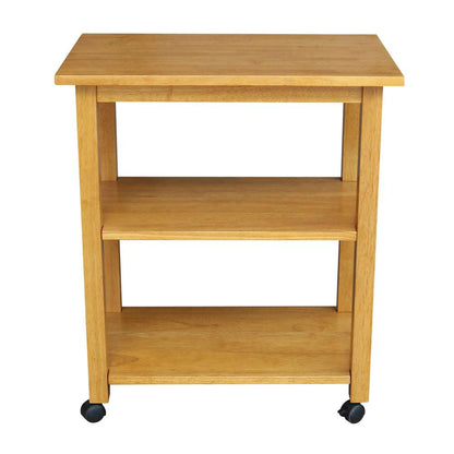 International Concepts - Microwave Cart in Medium Oak Finish - WC04-185 veiw 3