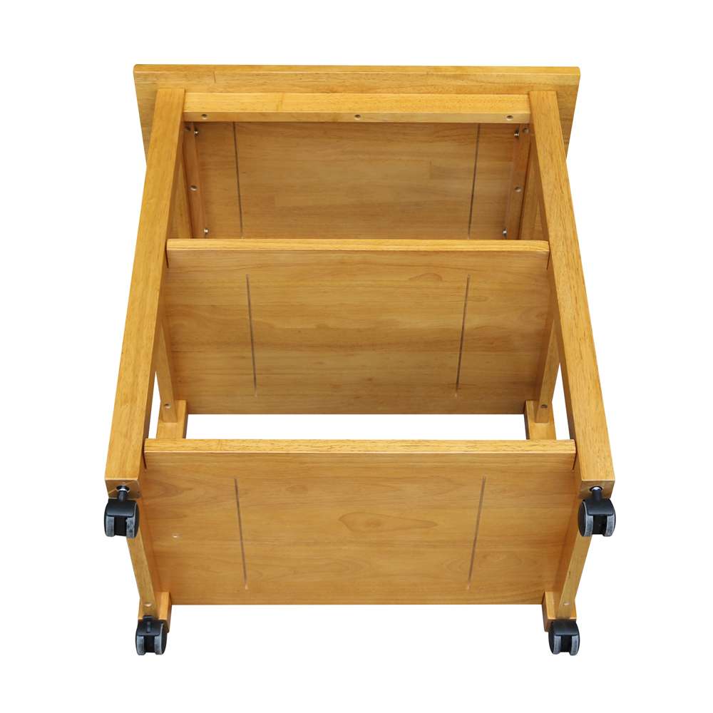 International Concepts - Microwave Cart in Medium Oak Finish - WC04-185 veiw 4