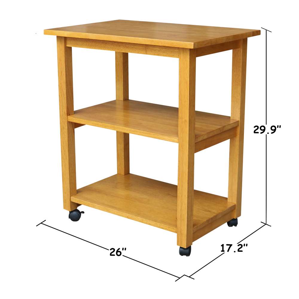 International Concepts - Microwave Cart in Medium Oak Finish - WC04-185 veiw 5