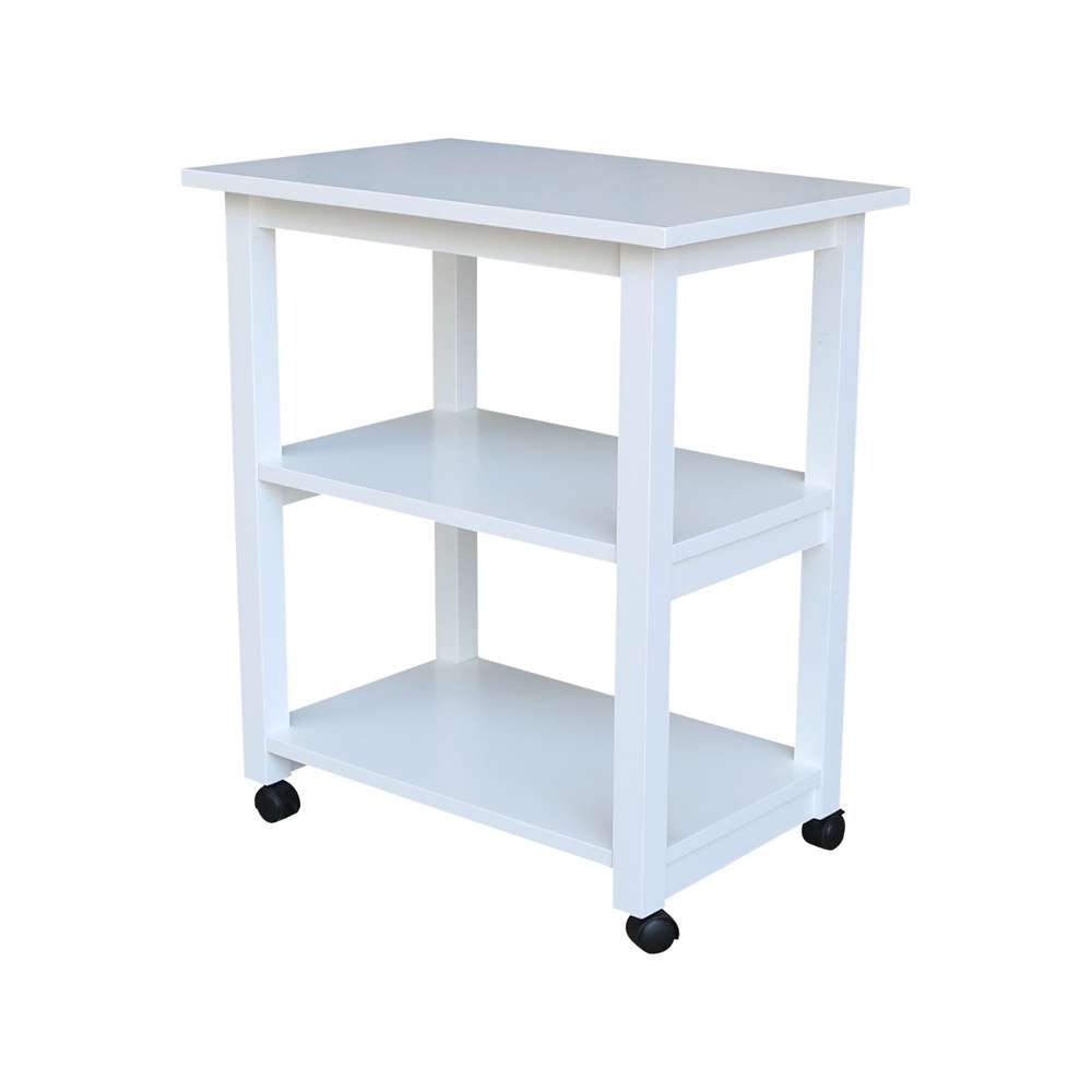 International Concepts - Microwave Cart in White Finish - WC08-185 veiw 1