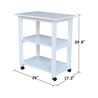 International Concepts - Microwave Cart in White Finish - WC08-185 veiw 4