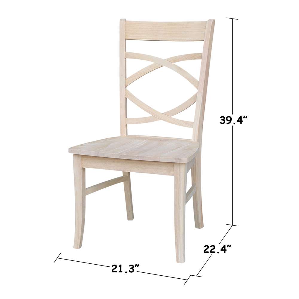 International Concepts - Milano Chair with Wood Seat (Set of 2) - C-316P veiw 3