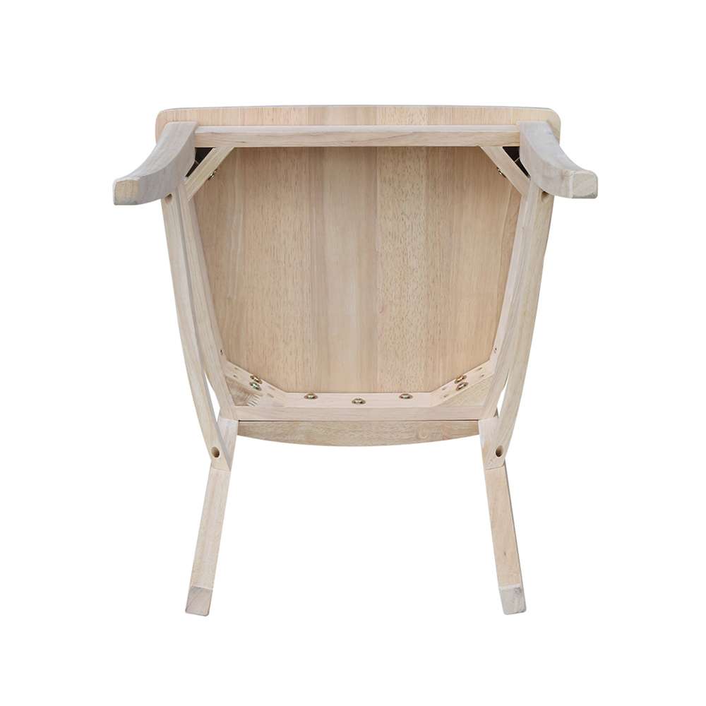 International Concepts - Milano Chair with Wood Seat (Set of 2) - C-316P veiw 8