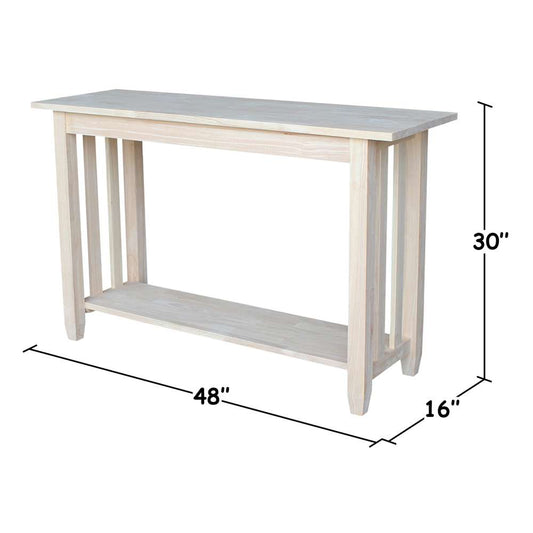 International Concepts - Mission Console Or Sofa Table - BJ6S veiw 2