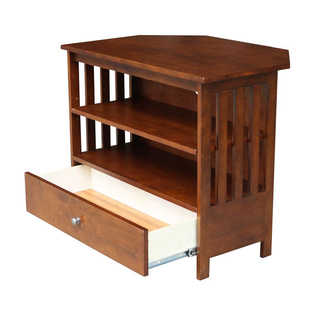 International Concepts - Mission Corner Tv Stand in Espresso Finish - TV581-27 veiw 3
